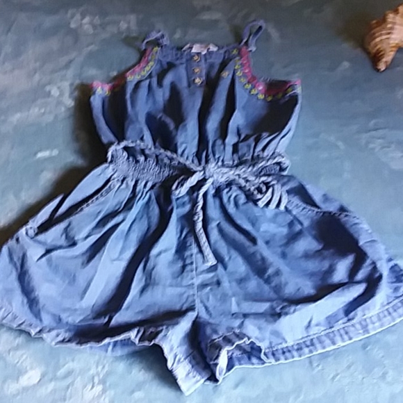 Girls 1pc romper blue jean - Picture 1 of 1